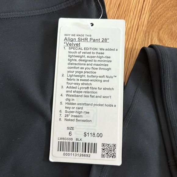 Lululemon Velvet Trim Align Pant 28” - Picture 3 of 3